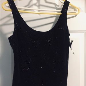 Cute black sparkle tank top